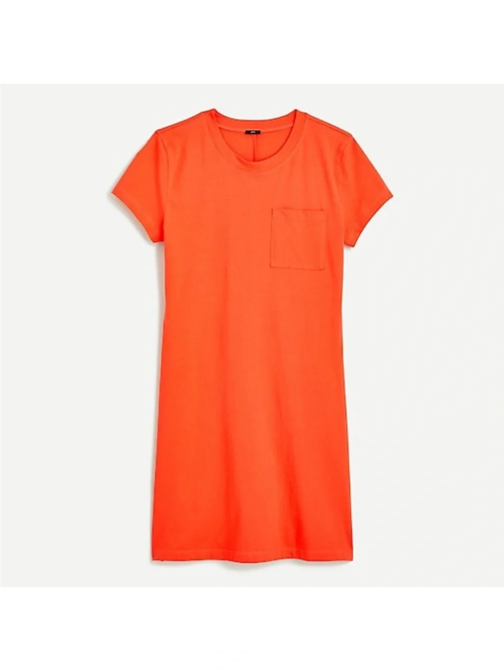 J.Crew Pocket T-Shirt Dress Neon Poppy Cotton NWT Size Small